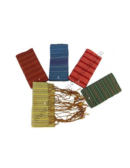 Faja artesanía de seda, a rayas, 7X28.