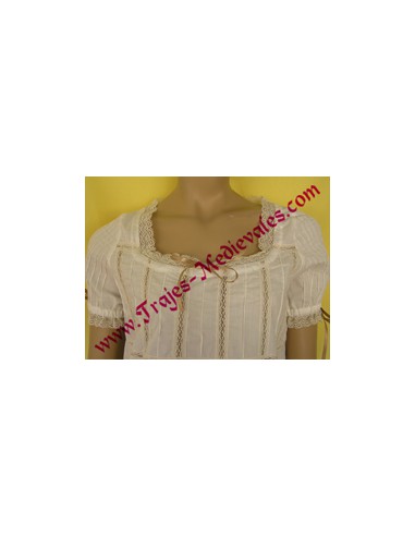 Blusa, Eugenia de Montijo, detalle pecherín.