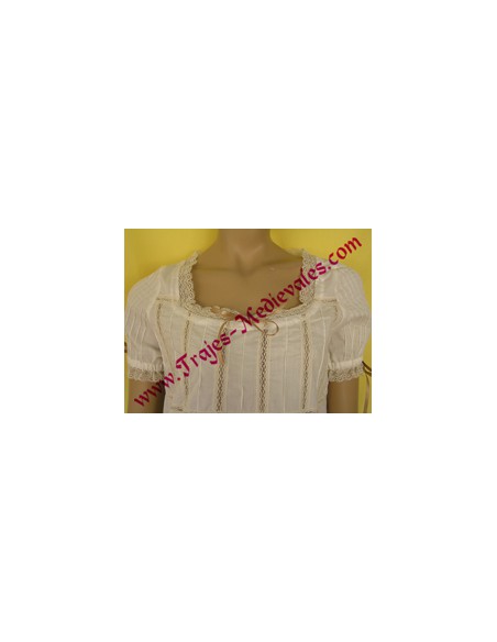 Blusa, Eugenia de Montijo, detalle pecherín.