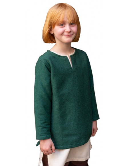 Túnica medieval de niño, Eriksson. Verde.