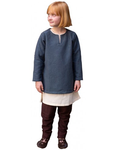 Túnica medieval de niño, Eriksson. Gris.