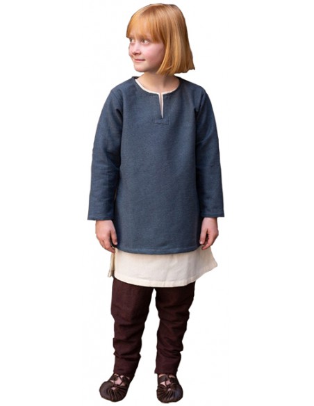 Túnica medieval de niño, Eriksson. Gris.