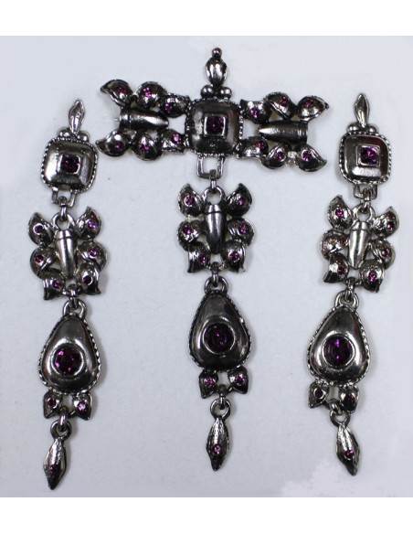 Juego pendientes y broche, ref. 0410RRA.