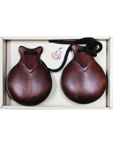 Castañuelas semi-profesionales, bubinga caoba.