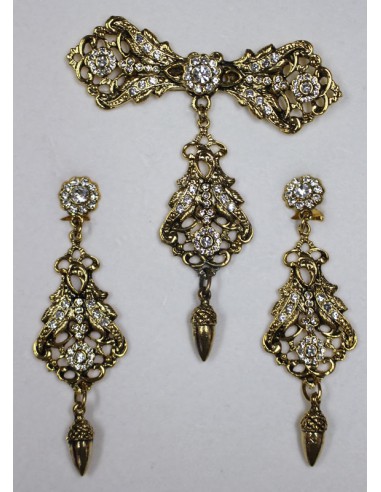 Juego pendientes y broche, ref. 5035RRC.
