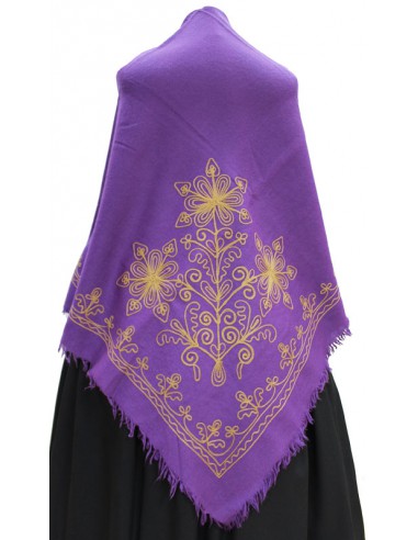 Mantón merino, ref. PLC102 . Morado