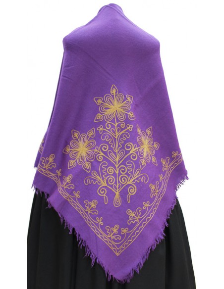 Mantón merino, ref. PLC102 . Morado