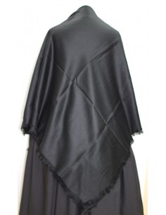 Mantón de merino, ref. PL100DN. Negro.