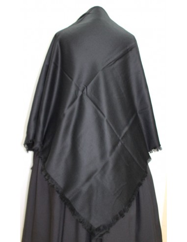 Mantón de merino, ref. PL100DN. Negro.