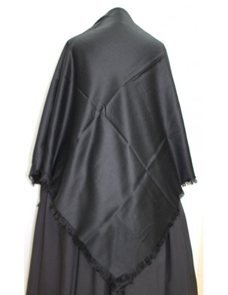 Mantón de merino, ref. PL100DN. Negro.