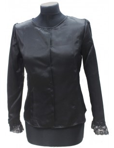 Blusa regional de raso, abierta, Celia