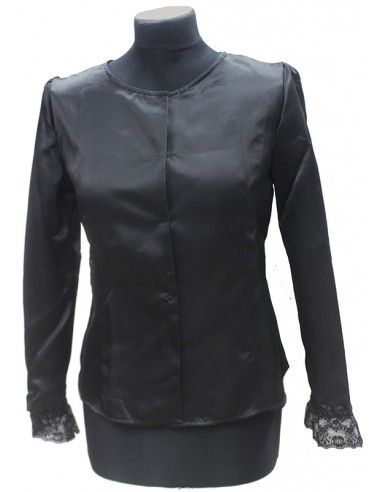 Blusa regional de raso, abierta, Celia