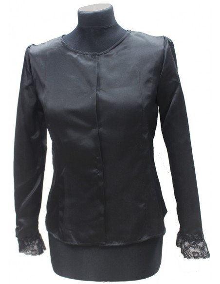 Blusa regional de raso, abierta, Celia