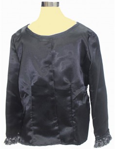 Blusa regional de raso, abierta, de niña, Celia