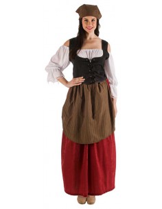 Disfraz medieval mesonera, adulto ref. 0005RC