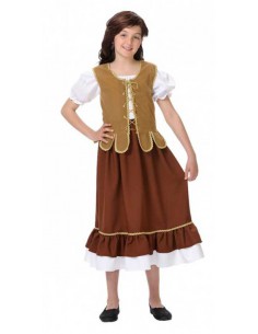 Disfraz medieval tabernera, de niña ref. 0006FC