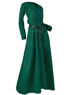 Vestido medieval ligero de mujer S. XI-XV . Azafrán 2