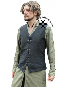 Chaleco medieval, veste, Maron. Marrón. 2