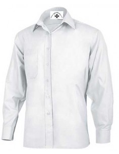Camisa regional básica, lisa. Blanca.