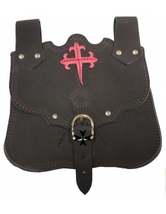 Bolsa medieval, para cinturón, cruz de Santiago 2