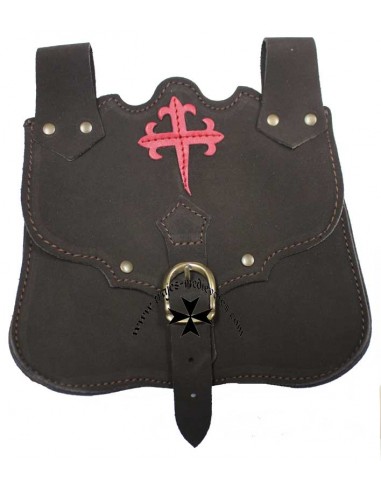 Bolsa medieval, para cinturón, cruz de...