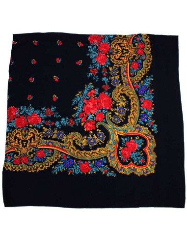 Pañuelo portugués 90 X 90. Negro.