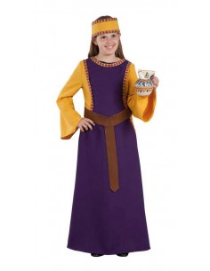 Disfraz medieval Doña Jimena, infantil, ref. 1951