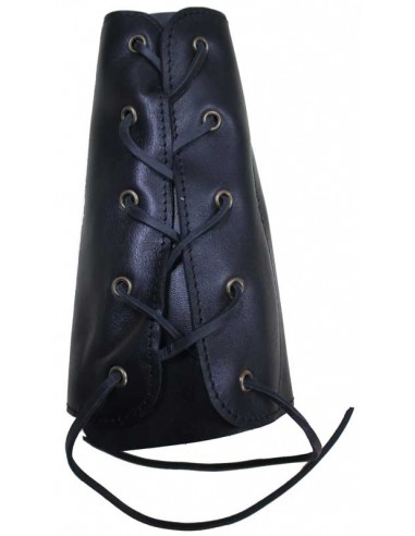 Black leather bracelet, ref. 4287.