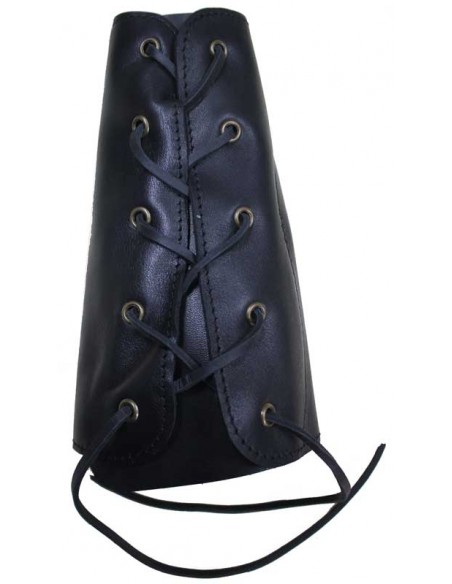 Black leather bracelet, ref. 4287.