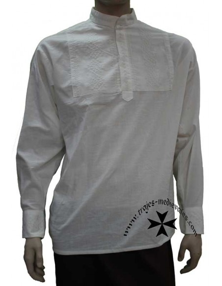 Camisa regional caballero, Tirant lo Blanc. Natural.