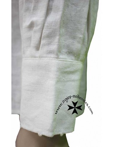 Blusa regional, caballero, Amadis de Gaula, de lino. Bocamanga.