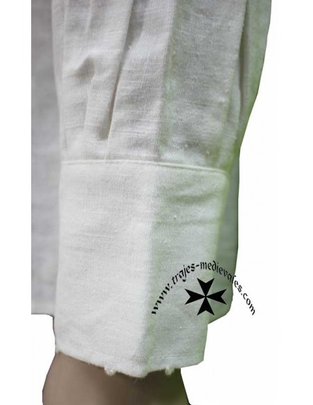 Blusa regional, caballero, Amadis de Gaula, de lino. Bocamanga.