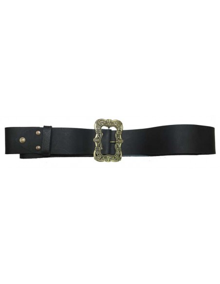 Wide belt. Black and brown.