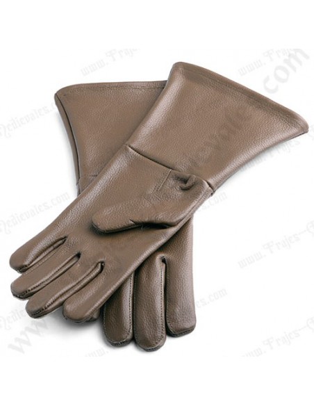 Guantes históricos, de cuero. Marrón