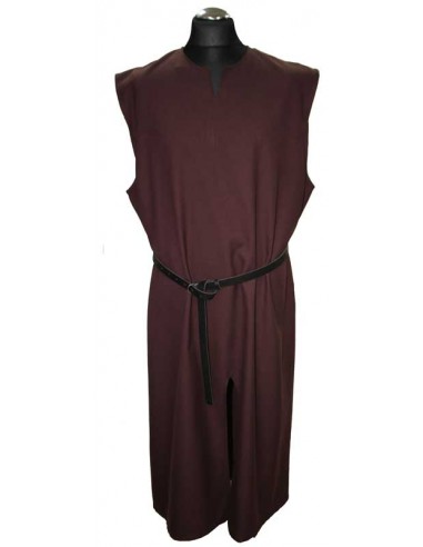 Sobrevesta medieval, ligera, en varios colores. Marrón sin cruz.