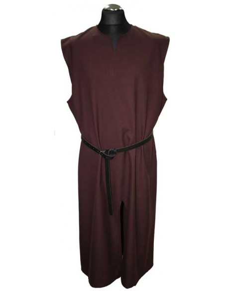 Sobrevesta medieval, ligera, en varios colores. Marrón sin cruz.