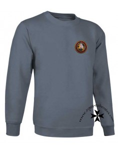 Sudadera Templaria, clásica.. Gris cemento.