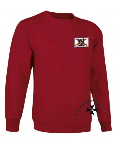 Sudadera Tercios, clásica. Roja.