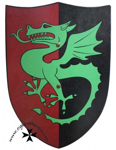 Wooden shield, dragon, small.