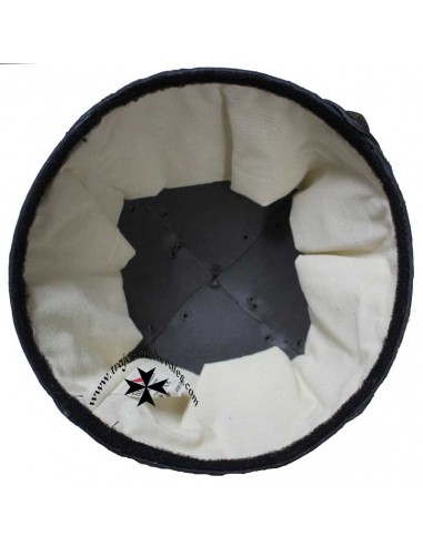 Casco-capacete medieval. Interior