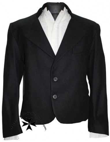 Chaqueta regional de paño negro.