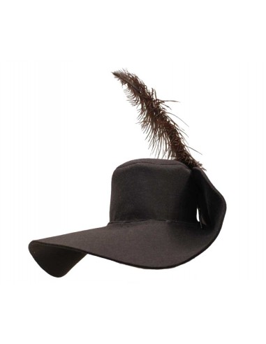 Sombrero tercio-mosquetero, español, con pluma.
