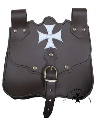 Bolsa medieval, para cinturón, cruz Templaria,...