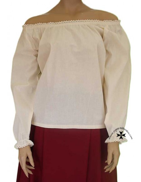 Medieval blouse, Kristina of Sweden. (Rustic cotton).