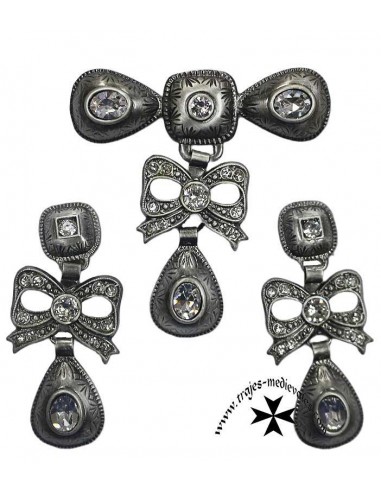 Juego pendientes y broche, ref.5012RRPC