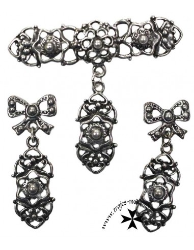 Juego pendientes y broche, ref.5060RRPC