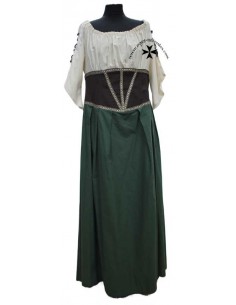Vestido medieval Elvira, talla XXL