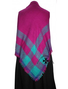 Mantón merino, ref.  P247DVC. Fucsia. Portada
