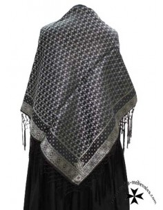 Mantoncillo de gro, ref. PR502DVI. (Plata). (110 x 110 cm.)