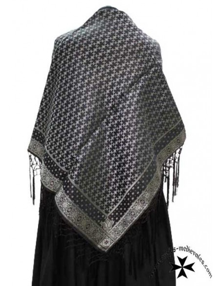 Mantoncillo de gro, ref. PR502DVI. (Plata). (110 x 110 cm.)